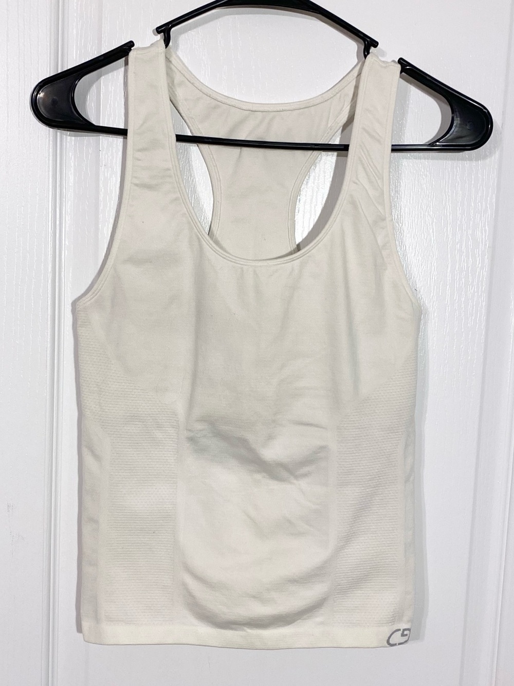 Champion C9 Seamless Racerback Athletic Tank Top Built In Bra White Size Small